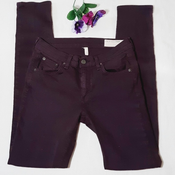 rag & bone Denim - rag & bone skinny's in distressed wine (27)
